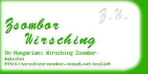 zsombor wirsching business card